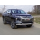 Защита передняя овальная 75х42 мм ТСС для Mitsubishi L200 2019-2021